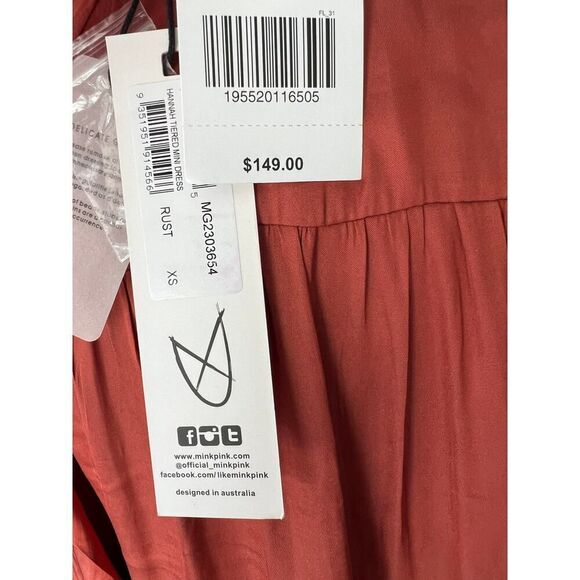 NWT Mink Pink Hannah Tiered Mini Dress Size XS MSRP $149 - Picture 10 of 11